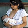 Woman breast feeding