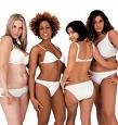 Group of women in white underwear