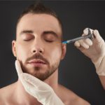 Man getting treated with injectables